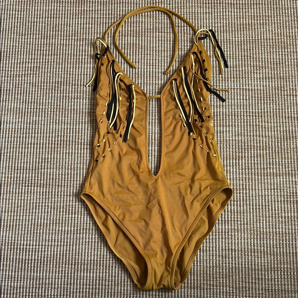 Oceano La Perla Fashion Group Stylish One-Piece Swimsuit with Lace-Up Details